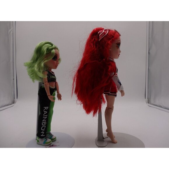 Rainbow High Cheer Ruby Anderson Red Fashion Cheerleader Doll and Jade Hunter Do - Picture 10 of 14